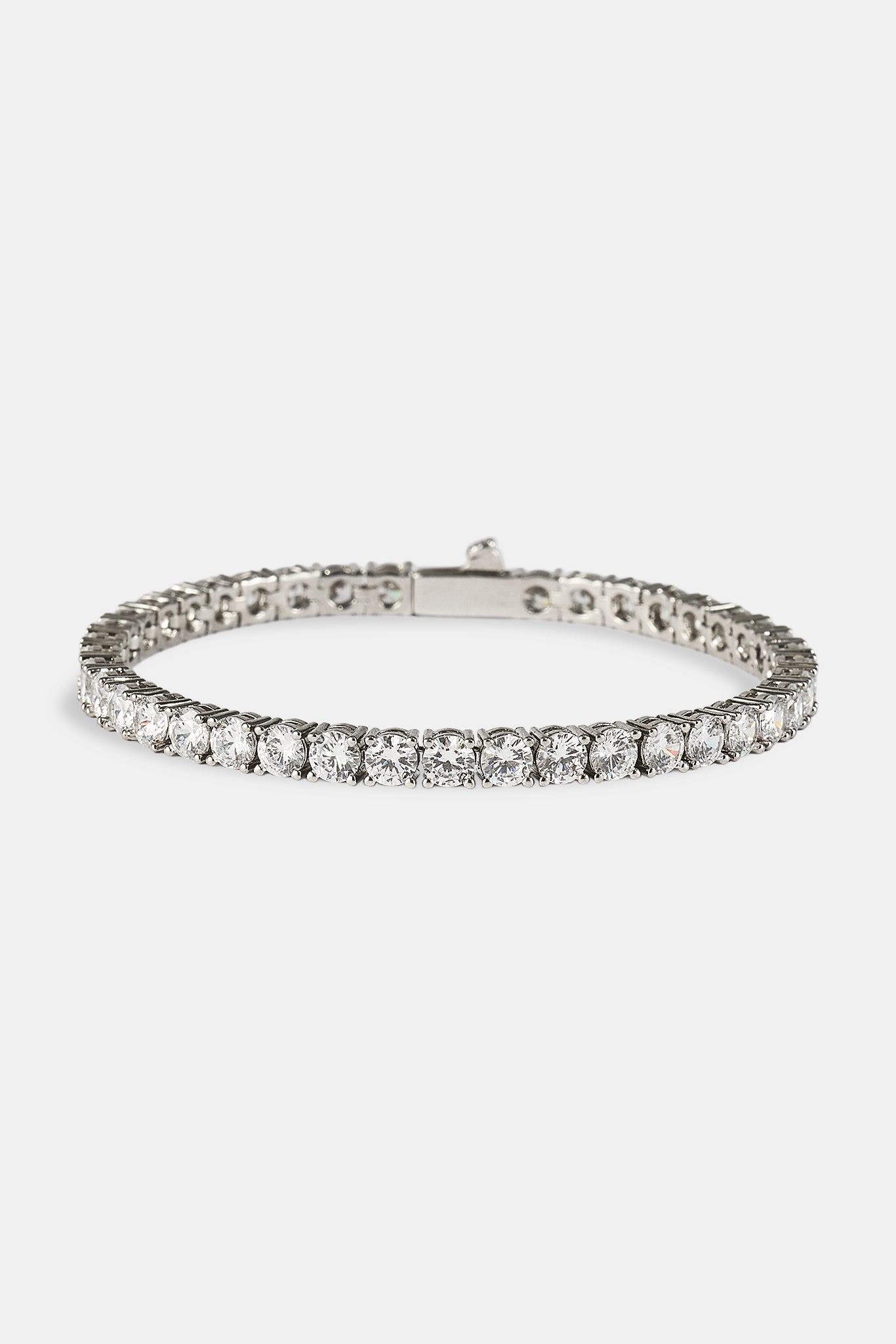 5 mm Iced Tennisarmband - Weiß